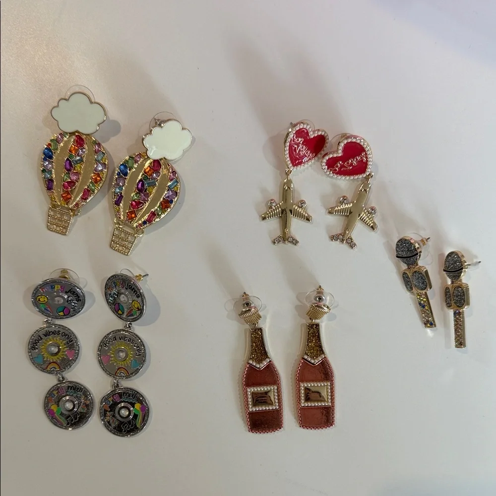 Colorful Drop & Stud Earring Bundle - Multicolor